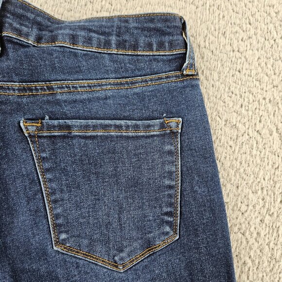 Kancan Jeans Womens 7 (28x29) Blue Mid Rise Skinny Dark Wash Stretch Denim - Picture 14 of 15